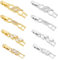 OLYCRAFT 8 Stück Zirkonia-Uhrenverlängerung Goldenes Platin Halsketten-Armbandverlängerung Kettenverlängerungsverschluss Für Die Herstellung von Armbändern Und DIY-Schmuckverlängerung – 8 Stile