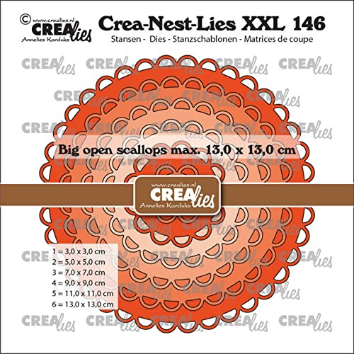 Crealies • Crea-Nest-Lies XXL Stanzschablonen Big Open Scalloped Circles