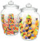 YEXEXINM 2 Pcs 74 oz Glass Candy & Cookie Jars with Airtight Lids, Decorative Apothecary Jars, Candy Buffet Containers for Kitchen Counter, Clear Food Storage Canister Home Decor