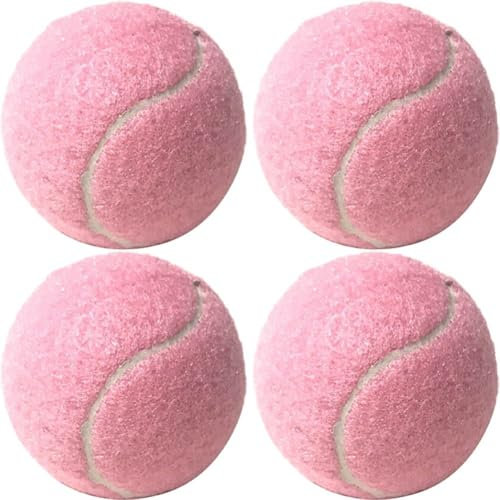 Muteitt Balles De Tennis, 4 Balles D'entraînement De Tennis Avancées, Balles De Tennis pour Chien, Idéales pour L'entraînement des Débutants