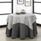 Falda Camilla Redonda Bali Jacquard + Tapete - Gris, 90cm
