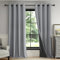 Fmfunctex Blackout Curtains for Bedroom Dark Grey Curtains 72 Inch Drop Geometric Weave Textured Eyelet Curtains for Living Room Thermal Insulated Window Curtain Drapes 2 Panels