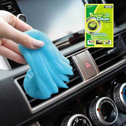 Car Cleaning Gel, Car Detailing Kit Gel for Car Interior Air Vents Dashboard Cleaner, Universal Dust Cleaner Gel Putty, Reusable Dust Cleaning Slime for Home/Office Laptop Keyboard Cleaner (1 Pack)