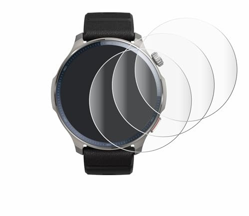 Savvies 4 Stück Full-Screen Schutzfolie für Huami Amazfit Balance 2 Full-Cover Displayschutz-Folie mit Installationshilfe [3D Curved, Transparent]
