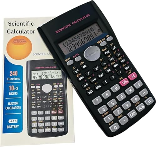 JS-82MS-A Handheld Multi-Function 2-Line Display Digital LCD Scientific Calculator School Secondary For Science Maths Stationary Calculater 240 Calculations Function