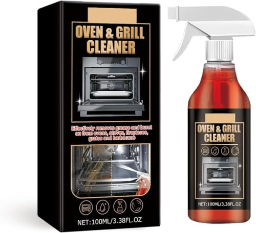 Oven Cleaner Heavy Duty Spray, Oven and Grill Cleaner Spray, Oven Cleaner Heavy Duty, Air Fryer Microwave Grill BBQ Cleaner, All Purpose Stain Removal Oven Cleaning Kit for Baked-On Food Burnt Grease
