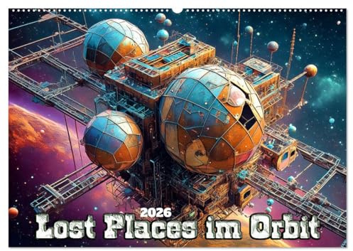 Lost Places im Orbit (Wandkalender 2026 DIN A2 quer), CALVENDO Monatskalender: Ausgediente Satelliten und Raumstationen (CALVENDO Technologie)