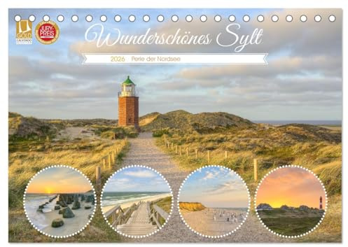 Wunderschönes Sylt - Perle der Nordsee (Tischkalender 2026 DIN A5 quer), CALVENDO Monatskalender: Lassen Sie sich verzaubern von der einzigartigen Schönheit der Nordseeinsel Sylt (CALVENDO Natur)
