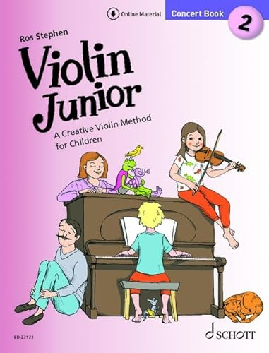 Stephen: Violin Junior: Concert Book 2 - a Creative Violin Method for Children Book With Media Online: A Creative Violin Method for Children. Band 2. 1-2 Violinen und Klavier ad lib..