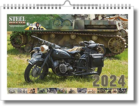 STEELMASTER Kalender 2024 – Militär-Motorräder: Original VDM Heinz Nickel-Kalender [Kalender] (A3 - Posterkalender)