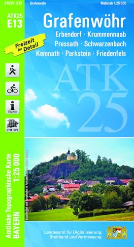 ATK25-E13 Grafenwöhr (Amtliche Topographische Karte 1:25000): Erbendorf, Krummennaab, Pressath, Schwarzenbach, Kemnath, Parkstein, Friedenfels (ATK25 Amtliche Topographische Karte 1:25000 Bayern)