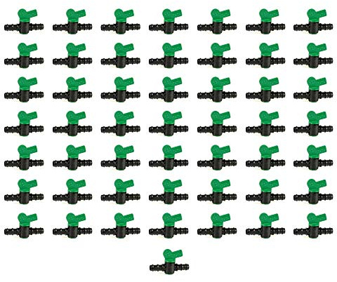 Pack 50 Llave 16mm Riego | Llave goteo 16 mm | Llave de paso Riego 16 mm | Valvula riego por goteo 16mm | Valvula tuberia 16mm