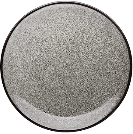 Olympia Mineral Porcelain Coupe Plates 280mm, Grey (Pack of 4) | Furnace-reacted glaze creates distinct finishes with rolled edges for chip resistance. Microwave and oven safe.