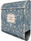 banjado® Design Briefkasten personalisiert Royal Creme Blau 38,5x46,5x13cm & 2 Schlüssel - Briefkasten Stahl Silber Zeitungsfach pulverbeschichtet - Postkasten A4 Einwurf inkl. Montagematerial