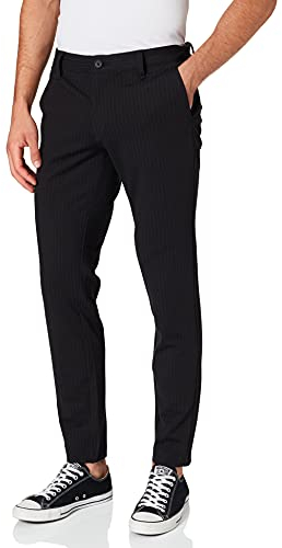 ONLY & SONS Herren Onsmark Pant Stripe Gw 3727 Noos Hose, Black, 34W 32L EU