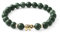 BERGERLIN Serpentin Armband mit echten Naturstein Perlen und Elefant