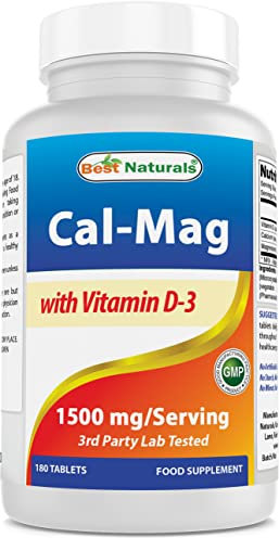 Best Naturals Calcium Magnesium with Vitamin D3 1500mg Serving 180 Tablets (180 Count (Pack of 1))