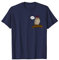Eule mit Mütze sitzt auf dem Ast und sagt huhu - lustiges T-Shirt