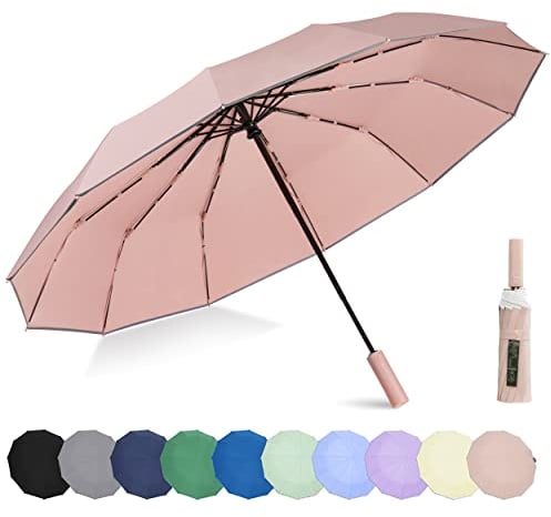 BAODINI Travel Small Mini Sun Umbrella with Case Lightweight with Aluminum Frame Compact Size UV Protection Purse Umbrella for Kids & Women