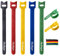 Meilliger 50 Stück Klett Kabelbinder Klettverschluss Selbstklebend Kabelbinder Wiederverwendbar kabel klettband mit Nylon für PC TV USB Netzwerkkabel, Kabelklett für Hause und Büro 5 Farben