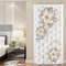 YQLKD Türfolie Türbilder 3D Perlenblume Türaufkleber Wandbild Weiche Rolltür Poster