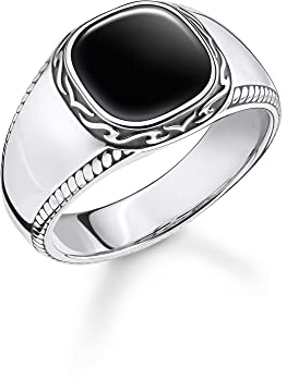 THOMAS SABO Unisex Ring schwarz 925 Sterlingsilber, Geschwärzt TR2388-641-11