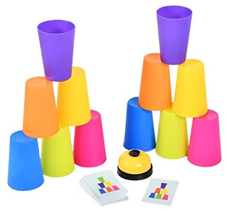astound Cup Stacking - Quick Cups Games for Kids Intelligence & Response Training | Kids Stacking Cups Family Parent-Child Interactive Game for Travel Challenge Competition