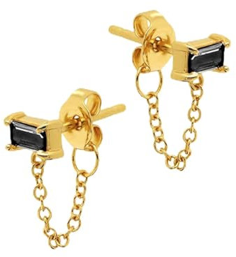 Kristallohrringe für Damen Stecker, Damen Ohrringe Silber 925 Zirkon/Kette für Valentinstagsgeschenk