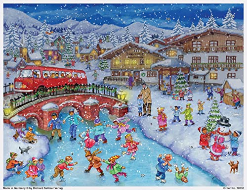 Adventskalender Spiel und Spass im Schnee: Papier-Adventskalender