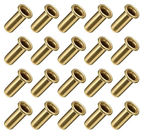 METALLIXITY Durch Loch Niete (4mmx10mm) 200Stk Kupfer Hohle Niete Muttern - für PCB Platten Kupfer Ton