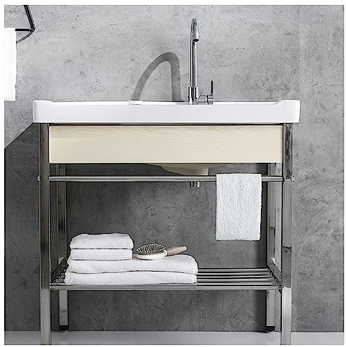 Evier Multifonction Lavabo Design Moderne Céramique Blanc Haute Qualité Lavabo En Céramique Blanche - Pour Idéal Pour Les Plans De Travail Des Salles De Bains Et Les Meubles De Toilette ( Color : Wit
