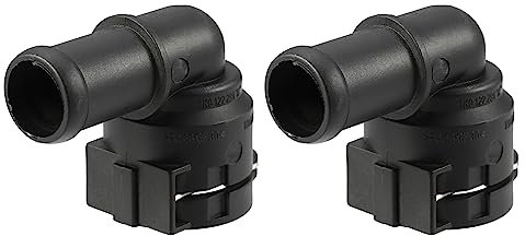 A ABSOPRO Moteur Liquide Refroidissements Durite Connecteur pour VW Caddy 2C 2K SA - 2 pcs Noir