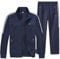MoFiz Jogginganzug Herren Trainingsanzug Sportanzug mit Reissverschluss Gym Tracksuit Laufanzug für Alle Jahreszeiten Marineblau XL