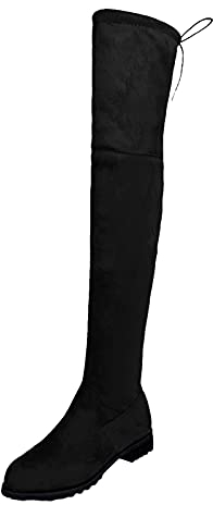 Fucouture Stivali Donna Nero 39.5 EU Chelsea Knee-High Autunno/Inverno Tinta Unita Sintetico
