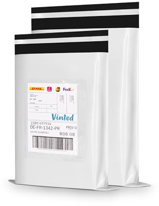 RAGO® Buste per Spedizioni Vinted in plastica S-25 pezzi M-25 pezzi + buste per la spedizione 50 pezzi I I Sacchetti Spedizione I Buste Plastica I Pacchi per Spedizioni