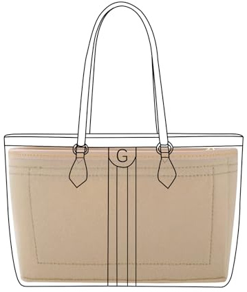 Lckaey Tragetasche Organizer Einsatz für Gucci Ophidia Geldbörse Damen große Tragetasche Einsatz Y070Khaki-M Pull