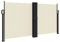 vidaXL Seitenmarkise, Sichtschutz Ausziehbar, Windschutz Sonnenschutz für Garten Balkon Terrasse, Seitenrollo Seitenwandmarkise, Creme 120x600cm