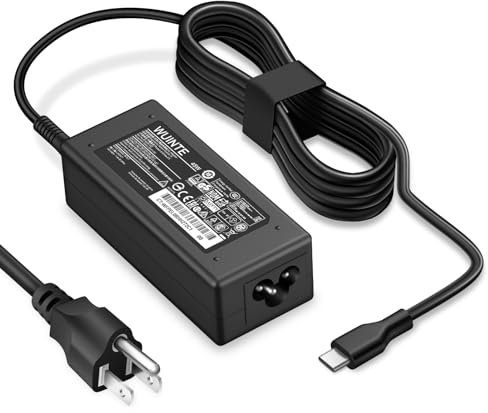 Caricabatterie USB C per computer portatile, compatibile con HP, Dell, Lenovo, Asus, Acer, Samsung, Google Chromebook, cavo di alimentazione tipo C