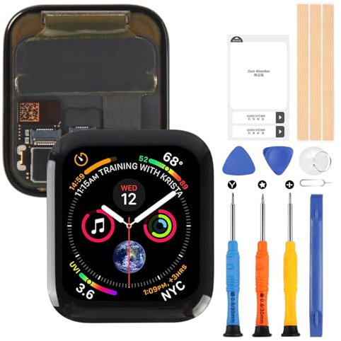 per Apple Watch Serie 4 LCD Display, per Apple Watch Serie 4 40mm A1975 A1976 A2007 A2008 LCD Schermo Touchscreen Digitazer Assembly Schermo Sostituzione con Riparazione Kit(1,57)