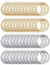 50 Stück Runde Karabiner Schlüsselanhänger, 23.5mm Schlüsselring Feder-O-Ringe, Spaltring Druckknopf Clip für Schlüsselring Tasche, Geldbörse,Zubehör Karabinerhaken (50, Silber + helles Gold)