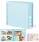 DazSpirit Album Photo Scrapbooking, 6-inch Album Photo Personnalisable, Carrée DIY Livre Scrapbooking avec 5 Autocollants, Livre d'or Anniversaire Photo pour Mariage et Bébés, Bleu, 40 Pages