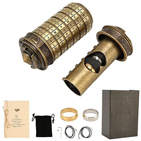 Candado con contraseña de letra antigua, candado decorativo con combinación de letras inglesas, contraseña de maleta vintage, para decoración artesanal