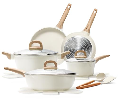 14-teiliges Topf- und Pfannenset, Antihaft-Kochgeschirr-Set, Küchen-Kochgeschirr-Sets, ungiftige Keramik-Kochgeschirr-Sets, Töpfe und Pfannenset, Antihaft-Kochgeschirr-Set, ofen- und spülmaschinenfest