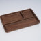 Amberlandstudio - Plateau en bois pour commode, table de chevet, table d'entrée, noyer américain, 3 compartiments pour téléphone, portefeuille, clés