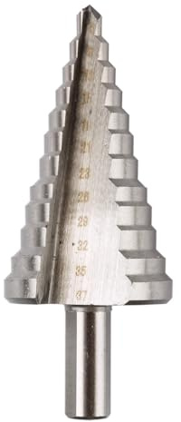 GRAPHITE Spiralnut Stufenbohrer HSS 6-37mm, Kegelbohrer, Schälbohrer | Ideal für Blech, Kunststoff und Holz, Schneiden Mehrlochbohrer, Stufenbohrer Metall