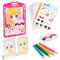 Aomig Anziehspielset 4Pcs Prinzessinnen Anziehspiel Schminkspiel Papier Makeup Spiel für Mädchen Papier-Make-up-Spielzeugset Modedesign Bastelset DIY Spielzeug für Kinder Girls Geschenke 4~8 Jahre (A)