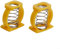 Yhenlovtt Hinge Clamp Spring C Buckle Set For Brompton Folding Bike, Persistent Plastic & Stainless Steel Construction,Bicycle Hinge Clamp Spring Replacement(yellow)