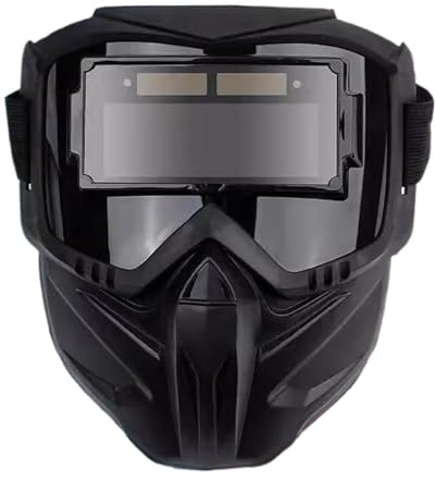 Maschera per saldatore, casco da saldatura, auto-oscurante, antiriflesso, oscuramento automatico, maschera per saldatura regolabile, protezione traspirante per il viso, copertura completa