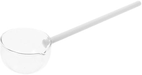 Warmhm Cucchiaio Trasparente Manico Lungo Per Mescolare Tè Succhi e Dessert Cucchiaio Da Cucina in Vetro