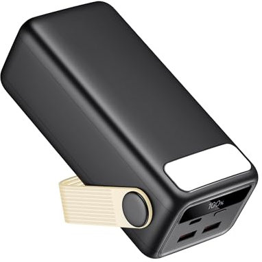 Batterie Externe 60000mAh, 22,5W PD20W Charge Rapide Power Bank, Chargeur Portable Grande Capacité avec Lampe Torche pour Camping, Activités de Plein Air, Smartphone, Tablette